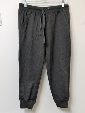 Sexy Basics Dark Heather Gray Cropped Drawstring Joggers